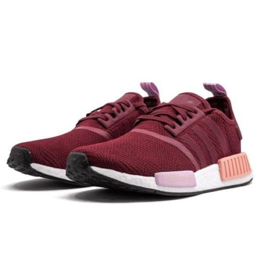Adidas NMD R1 Low-Top Sneakers in Burgundy - Picture 14 of 14